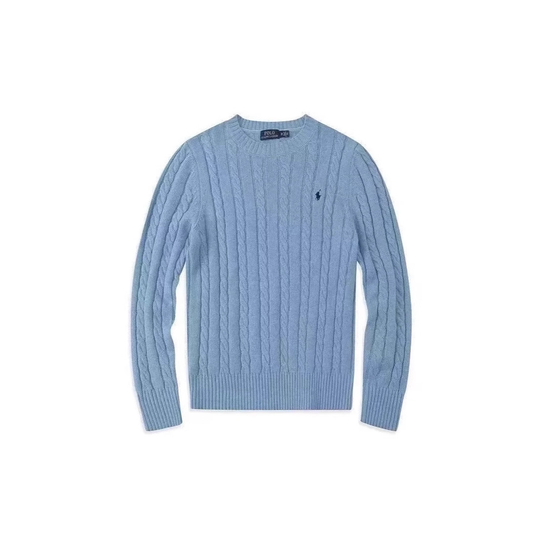 In-Stock Autumn and Winter Round-Neck Pullover Sweater for Couples, Cable Knit Sweater, Fashionable Sweater, Trendy and Versatile