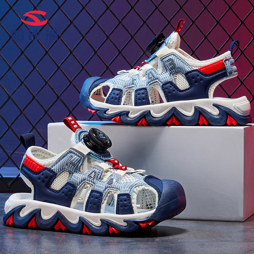 Habib Bear Children's Shoes  Summer New Girls Baotou Beach Shoes Boys Swivel Buckle Sandals Manufacturer Shipping