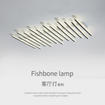 现代led客厅吸顶灯简约北欧创意方形线条餐厅卧室灯大厅新款灯饰