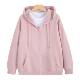 Autumn Korean solid color thin terry zipper hooded sweater coat wholesale work shirt activity clothes printed logo