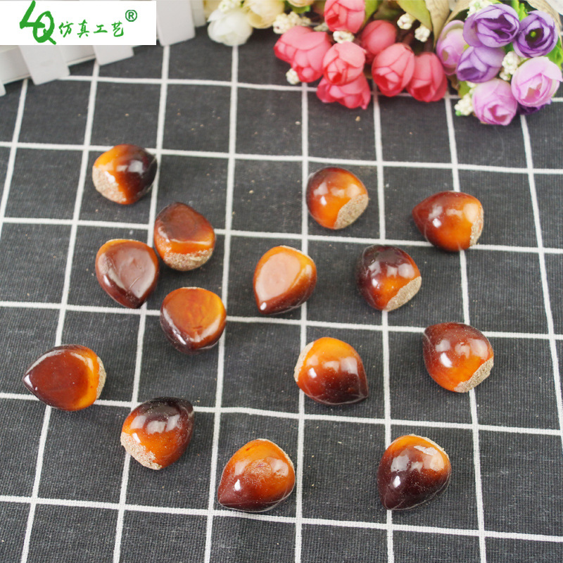 仿真板栗 假板栗食品菜品模型食品假栗子菜肴美食城餐厅摄影道具