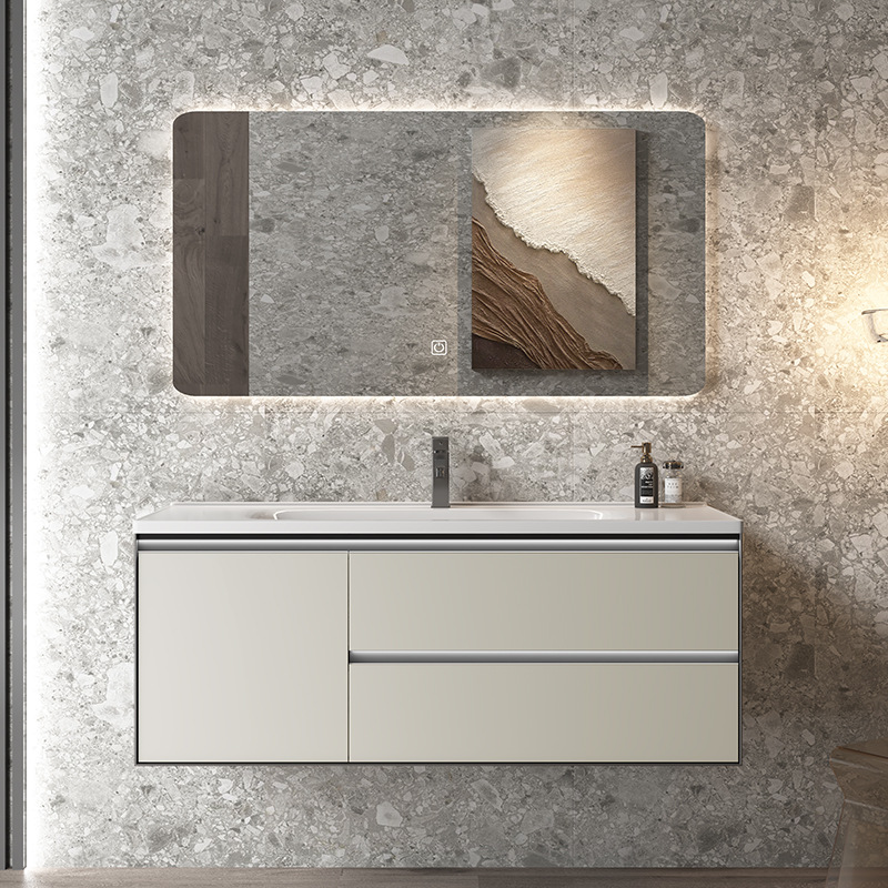 Roble Hangzhou fuente fábrica de metal cubierto con lámpara de borde de caucho madera pintura gabinete de baño combinado en una bañera gabinete de baño