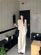 上衣时尚套装女夏装搭配一整套气质穿搭休闲阔腿裤子两件套百搭
