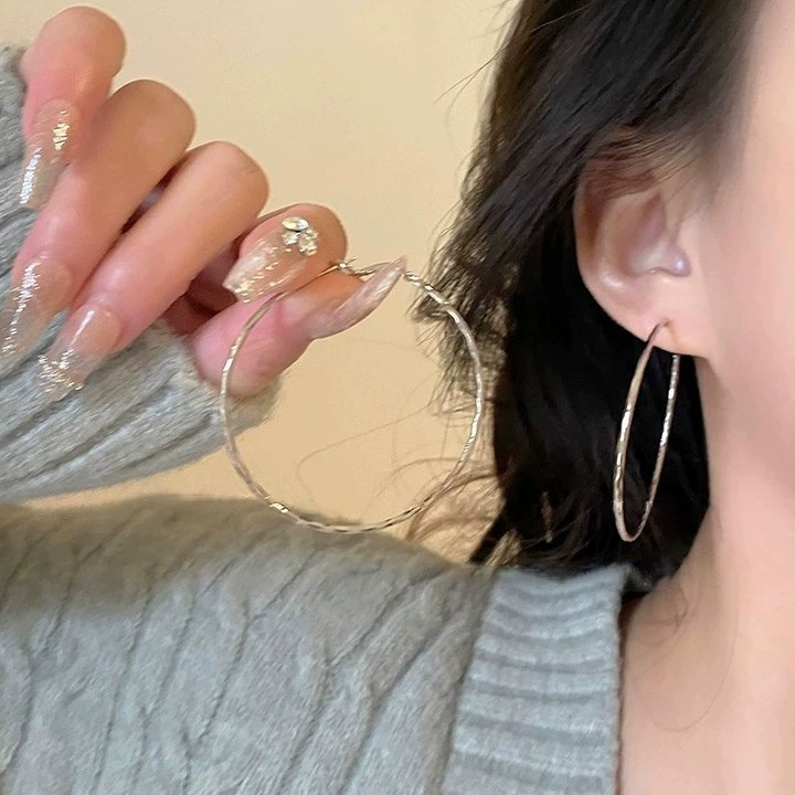 Серебряная игла, дизайн серьги, стиль легкой роскоши, стиль высокого качества, оптом