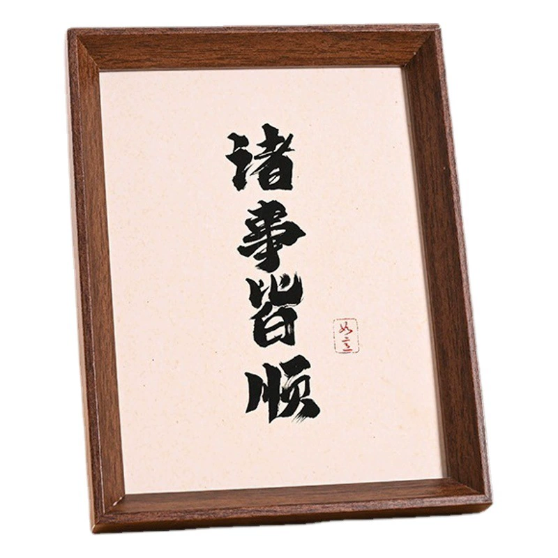 Новое китайское украшение для фоторамки в стиле ретро из дерева оптом 6-дюймовая 7-дюймовая 8-дюймовая 10-дюймовая a3a4 простая каллиграфическая рамка для фотографий настенная подвеска