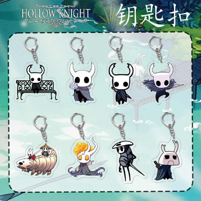 2D Anime Hollow Knight Little Knight High-Definition Acrylic Keychain Decoration Bag Pendant Merchandise