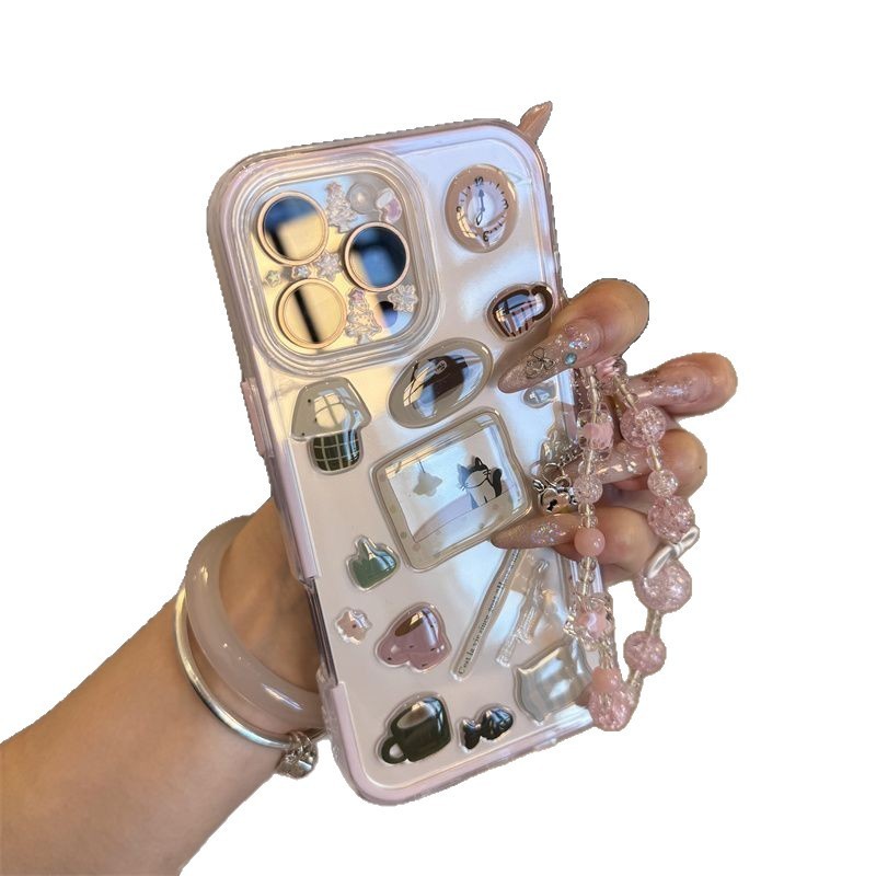 クリエイティブかわいい黒猫ステッカー Apple 16promax 携帯電話ケース 15pro 新しい 14 女性 13/12/11 に適しています|undefined