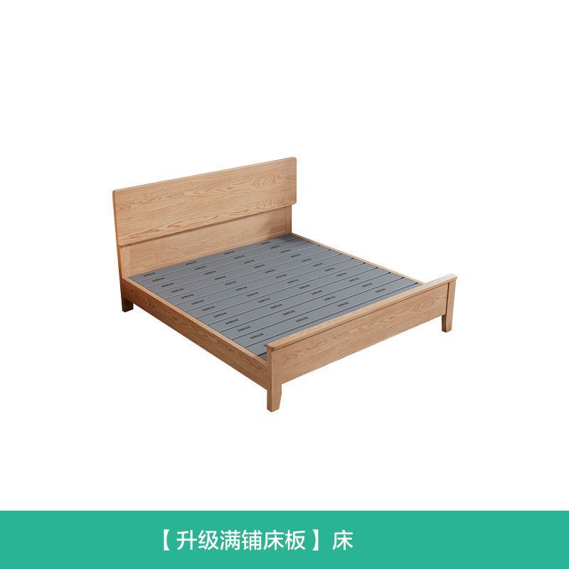 Cama de madera sólida de cera blanca de Fanyi 1.8m cama doble cama principal 1.2m 1.35m 1.5m simple cama de almacenamiento