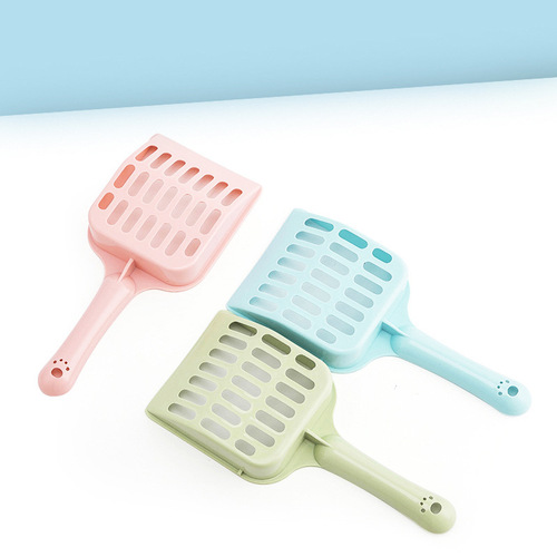 Manufacturer direct sale integrated plastic fine hole cat litter scoop pet cleaning cat litter shovel cat poop shovel wholesale cat scoop