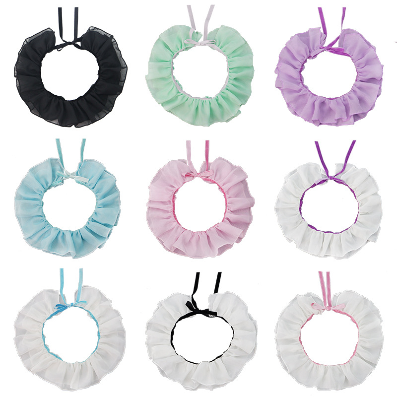 Amazon nueva red de encaje Lolita de cuello accesorios de fiesta de baile espectáculo de disfraz de edad TK