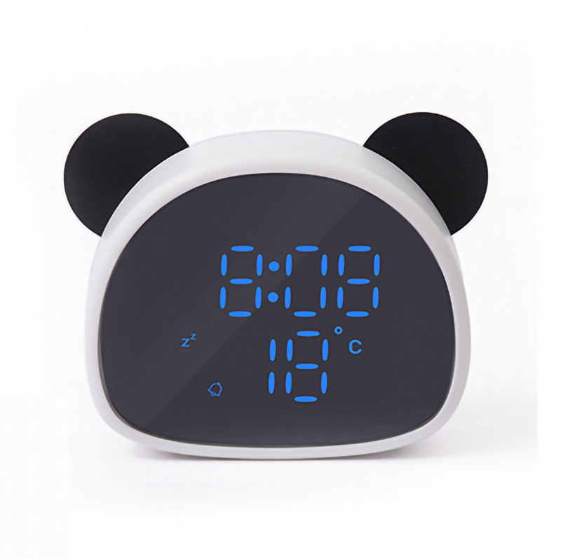 Panda despertador artefacto Niños Niñas niños escritorio inteligente fuerte despertador Internet celebridad reloj electrónico