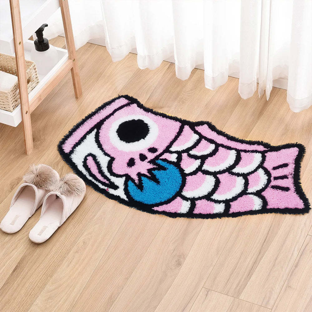 Absorbent Geometric Bathroom Mat Decorative Abstract Floor Rug_voghion.com