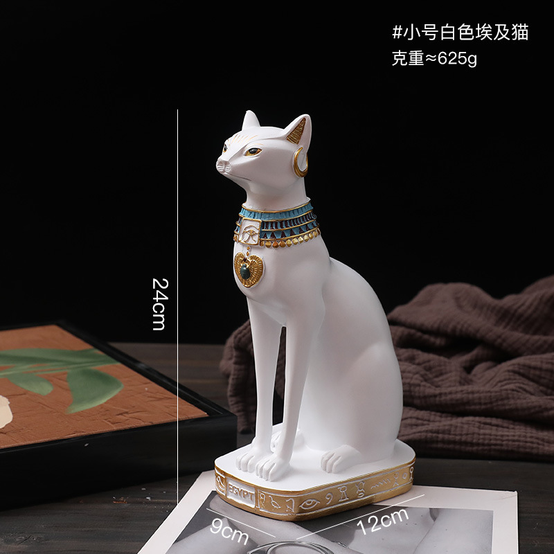 創意異域風情エジプト猫置物樹脂工芸品実用装飾書ろうそく台ソフトプレゼント|undefined
