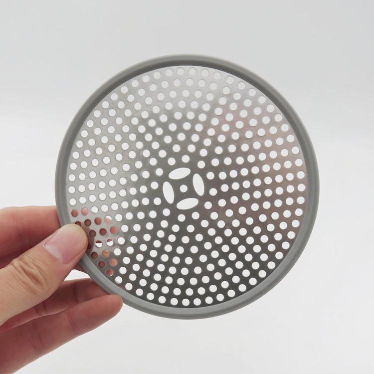 Kitchen bathroom stainless steel bathtub counter basin sink drain hair filter interception floor drain cover