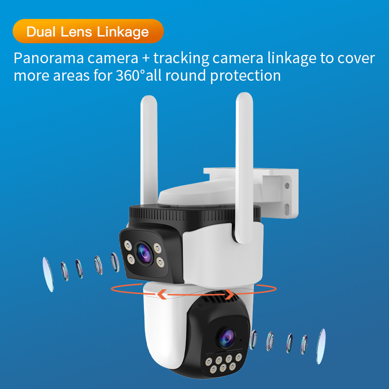 4G Hawk Mirar O-KAM Pro Monitoreo de imagen de doble lente inteligente wifi HD cámara impermeable de visión nocturna image 2