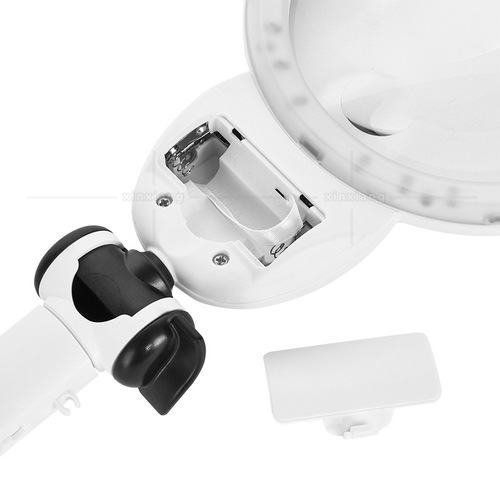 Folding desk lamp magnifying glass 24 LED cold light warm light two-color lamp high magnification reading maintenance appraisal magnifying glass