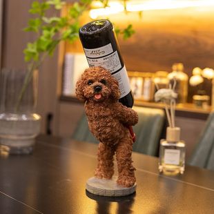 European Wine Rack Creative Home Wine Rack Home Decoration Living Room Bar Ornaments Cute Dog Wine Rack