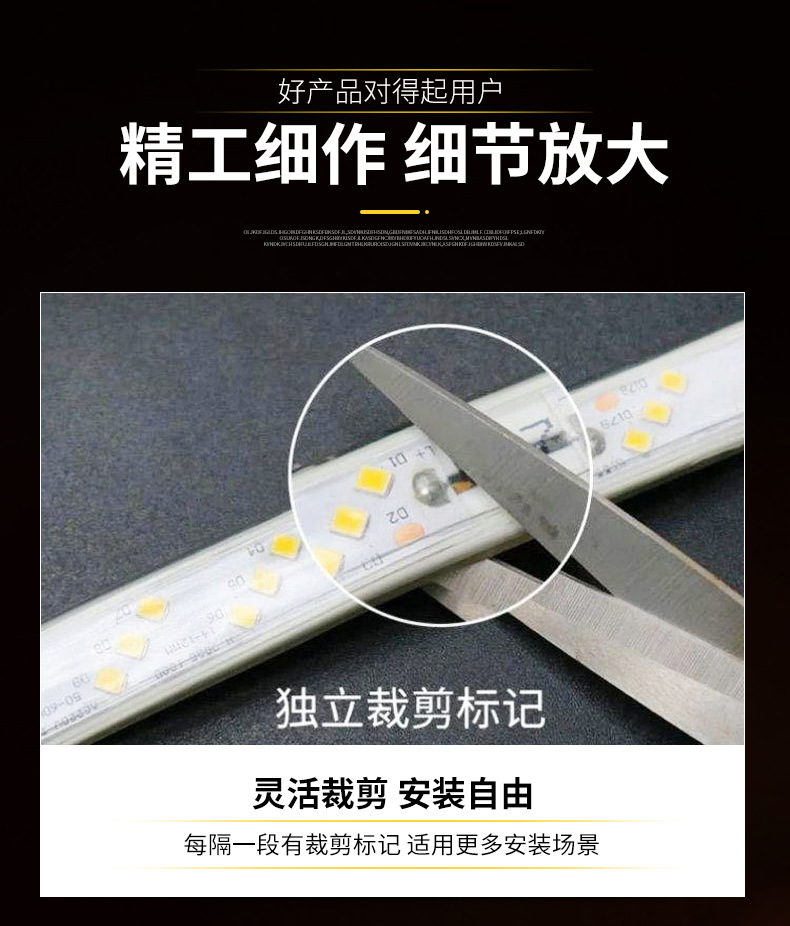 Niederspannungs-LED-Streifen 24V LED-Streifen 36V LED-Streifen Außenbereich wasserdicht Technisches Modell hohe Helligkeit Turmdrehkran Tunnel Keller 2835 LED-Streifen