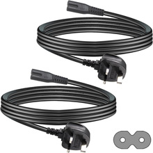 -V�Դ��2M��2 PACK UK 3PIN���^��IEC C7�D8���Q�Դ�����݈D8��