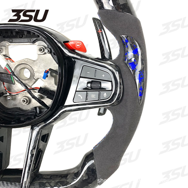 Suitable for Bmw New 1234 Series G20G22 Cs M4 Steering Wheel Modified Carbon Fiber Steering Wheel Shift Paddles