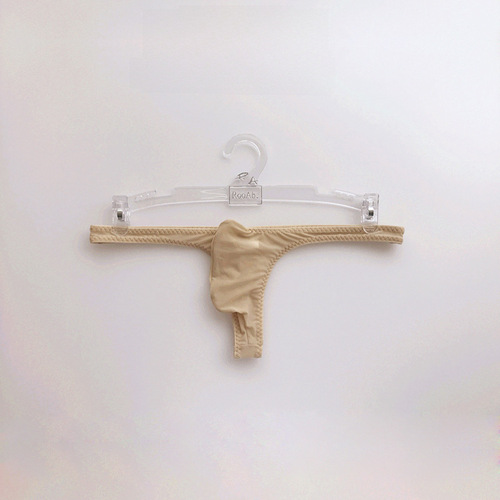 【Factory】Upturned T-shape men's thong underwear with thin ice silk for men, 0059