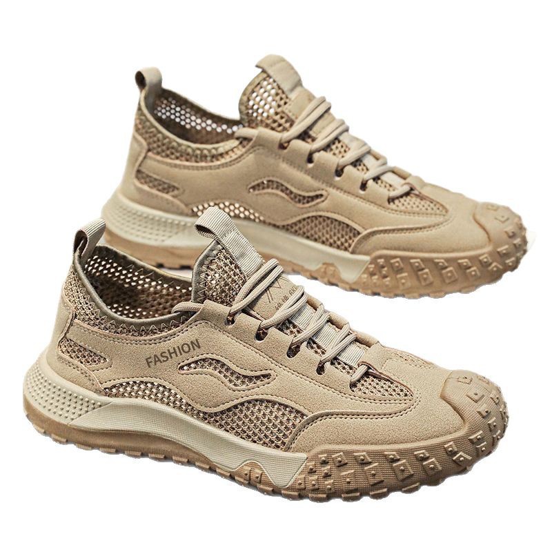 Men's 2026 New Model Breathable Versatile Fabric With Soft Soles, Hollow Design, Round Toe, Outdoor Sports Casual Trendy_vogvips.com
