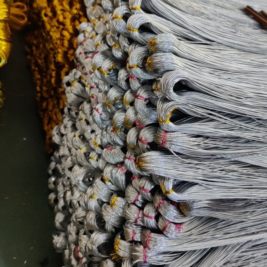 0.2cm金银挂线绳粗1.5mm金属线吊卡片绳子5mm宽黑丝扁带红箔直条