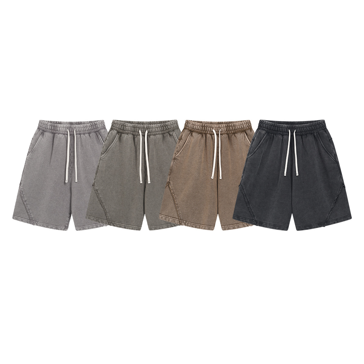 Chain tide hombre pantalones cortos de verano batílico transfronterizo lavado pantalones cortos de hombre callejera hacer viejos pesados pantalones cortos retro hombres de moda