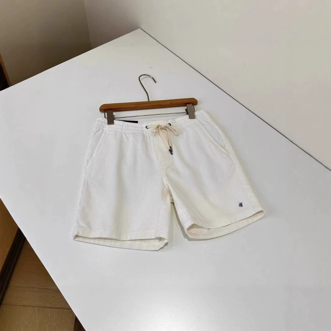 RL Laff Pony с вышитым логотипом, летние вельветовые повседневные шорты из чистого хлопка, мужские свободные дышащие брюки с пятью точками для пар