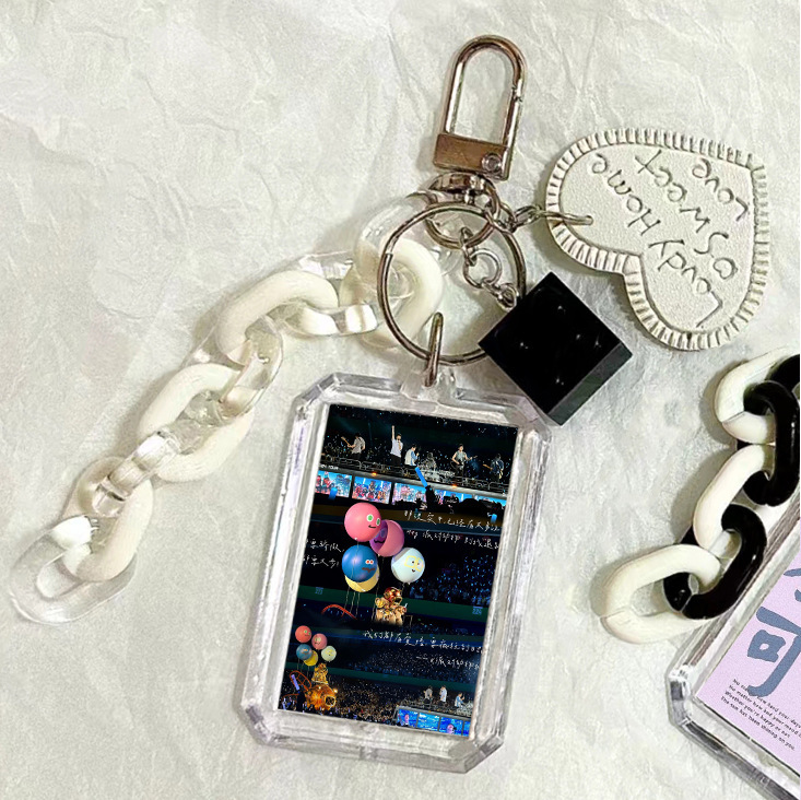 May Day Luggage Tag Pendant Pendant May Day Concert Transparent Pendant Schoolbag ins2 inch Photo Double-sided