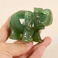 緑の象の小動物の彫刻の件の象の置物のメーカーは直接卸売りをします。