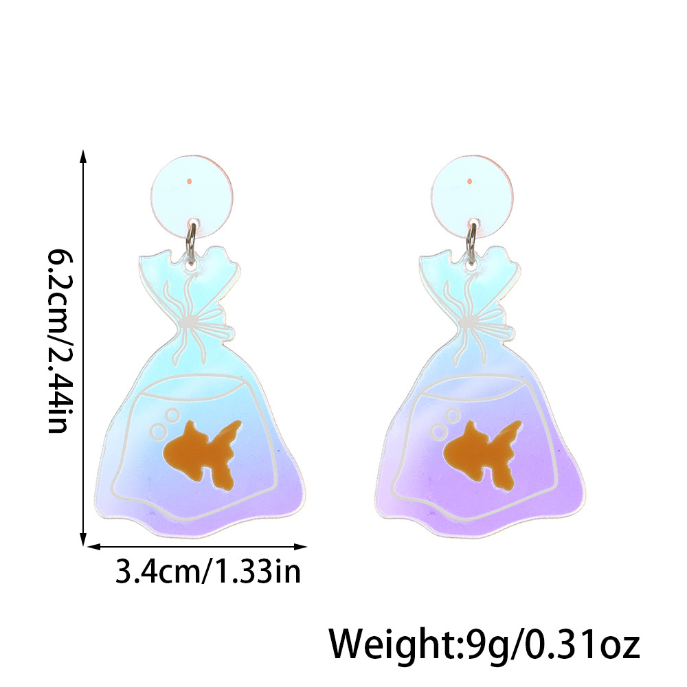Women's Gender 1 Pair Cute Simple Style Umbrella Fish Arylic Drop Earrings