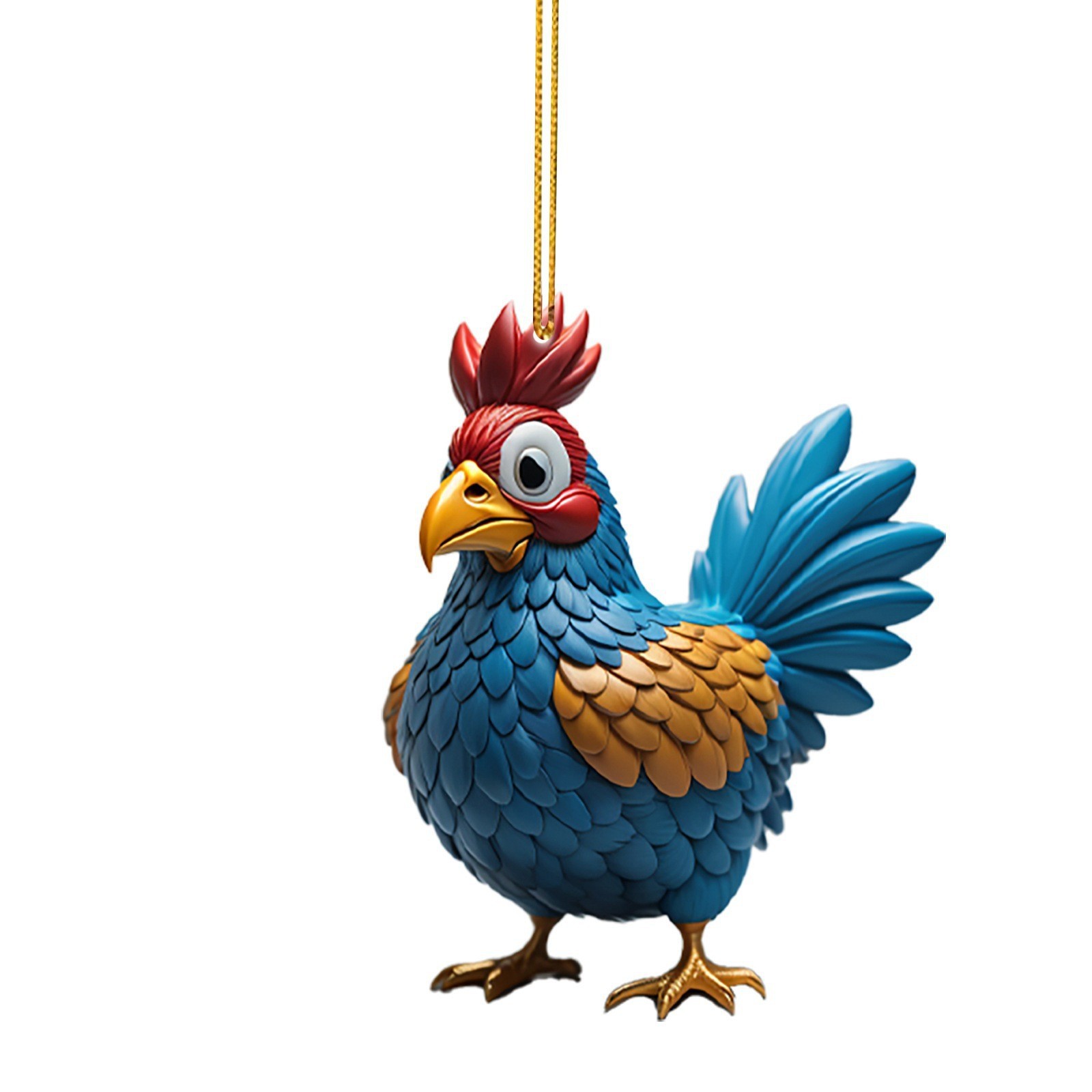 Christmas Creative Animal Chicken Rooster Series Pendant Christmas Tree Pendant Acrylic Hang Decorations display picture 6