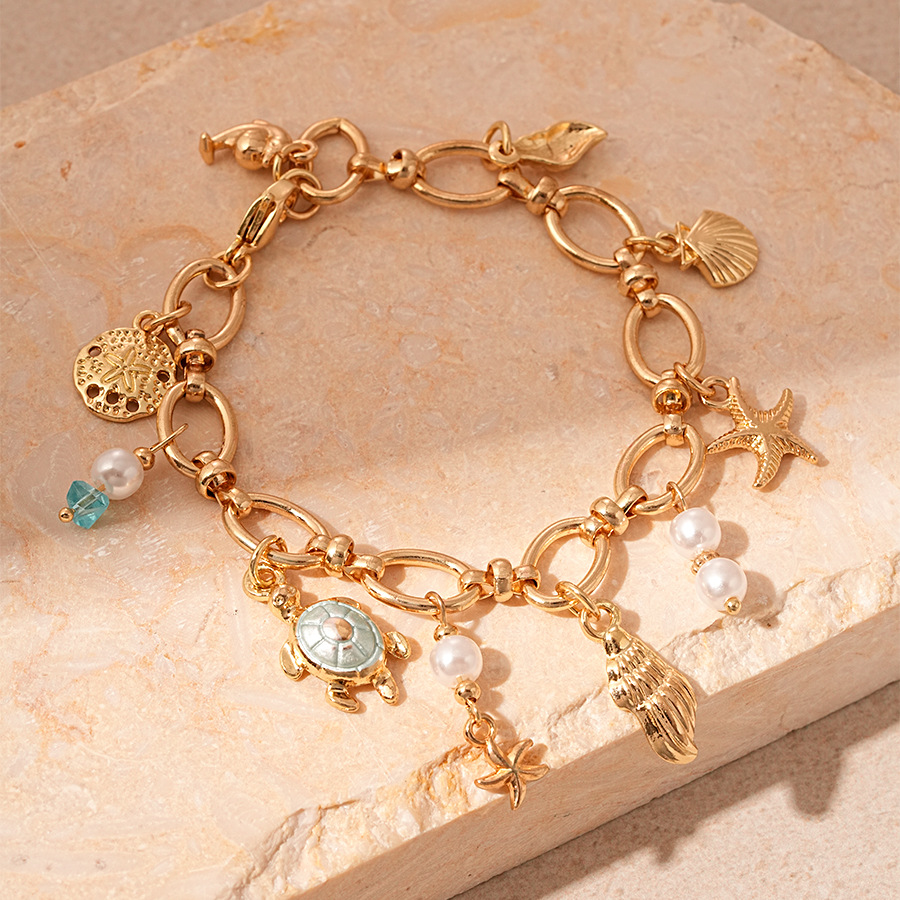 Marine Style Tortoise Star Shell Alloy  Chain & Link Bracelets Wholesale display picture 9