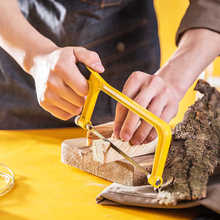 批发铝合金钢锯架子手锯小手工锯锯家用多功能锯子迷你小锯弓