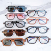 Square fashionable two-color sunglasses suitable for men and women, mobile phone, glasses