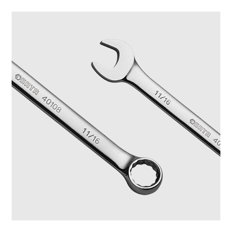 SATA 40114 Inglés llave de doble propósito totalmente pulido