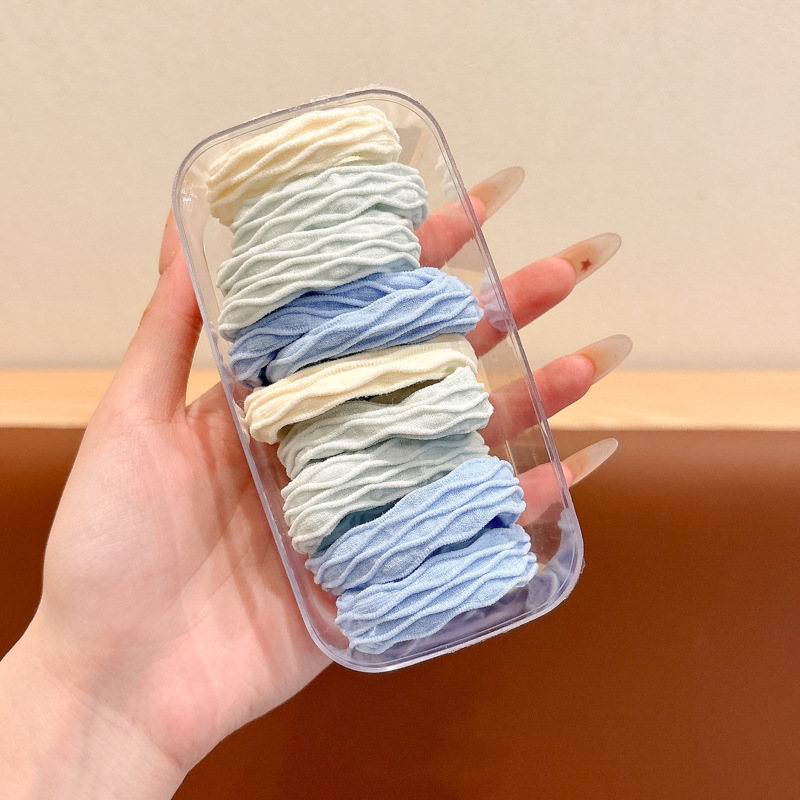 Cuerdas de cabello de cola de caballo de alta elasticidad y banda de goma duradera para niñas atadas anillo de cabello 2025 nuevo estilo simple primavera y verano cuerda de cabeza