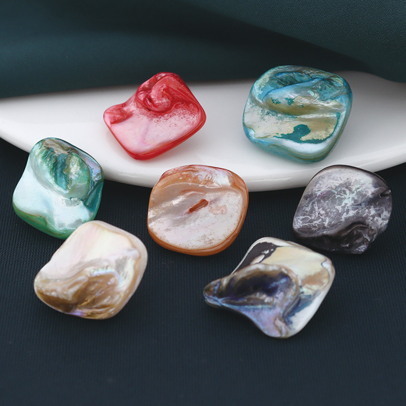 Shaped color shell coat button women's personality irregular buttons tweed coat decorative buttons wholesale