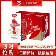 银鹭花生牛奶250ml*24盒双蛋白饮品450瓶装1.5L整箱批发