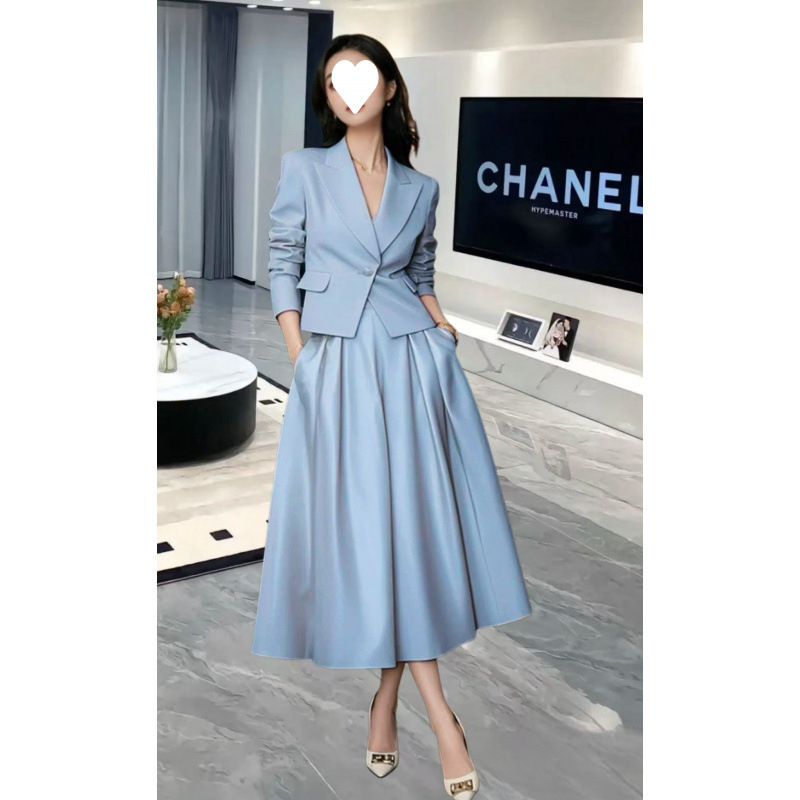 2025春装新款女装时尚穿搭一整套气质西装套装裙子高级感洋气通勤|undefined