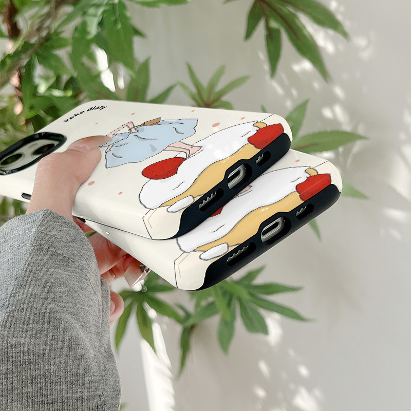 50g Weight iPhone Applicable Brands Phone Cases Classification Feilin Material Cartoon, Cake Pattern Cute, Modern Style Style Feilin Cartoon Cake Cute Modern Style Phone Cases Phone Accessories 1