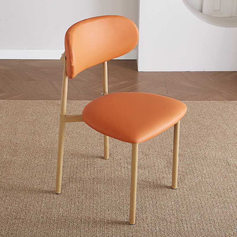Silla de comedor práctica de viento crema silla de comedor doméstica pequeña silla moderna simple silla de restaurante de hotel de estudio