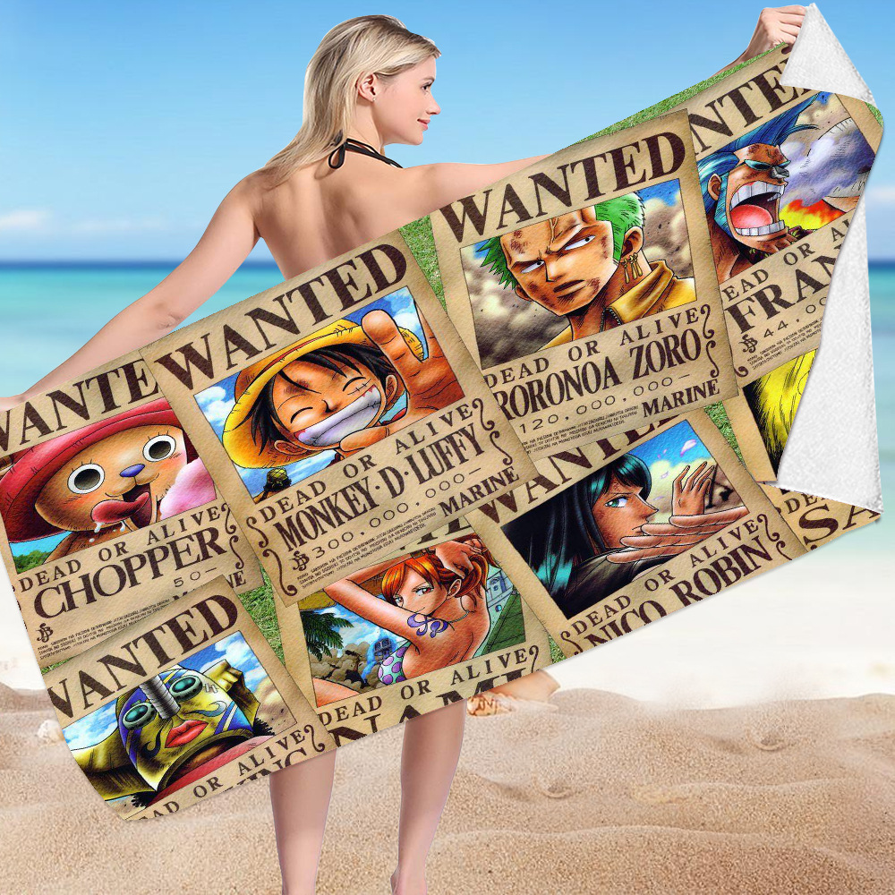 One Piece beach towel cross-border microfiber double-sided velvet beach towel swimming bath towel ever-changing square towel beach towel