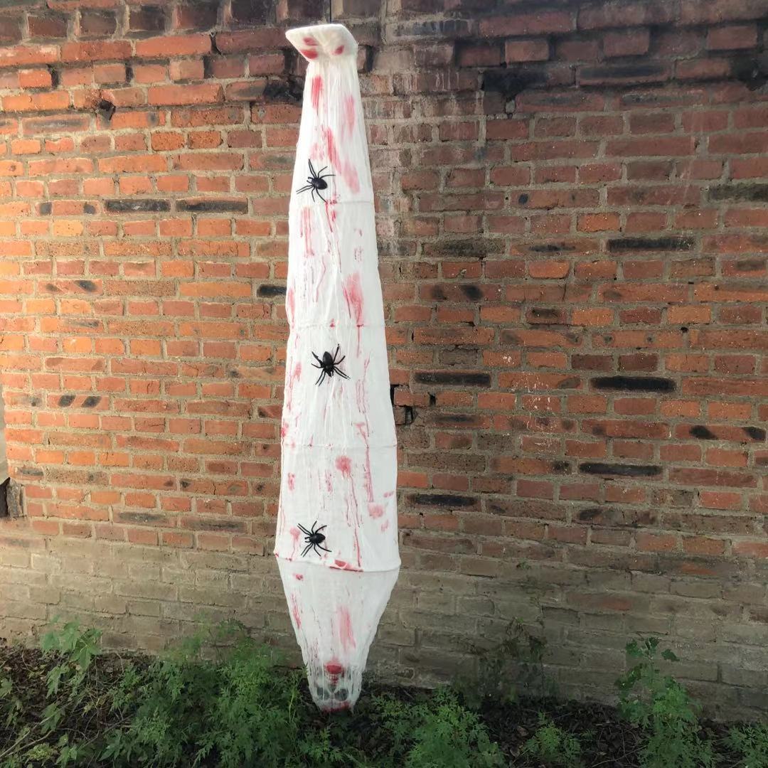 Amazon Halloween decoración de la casa embrujada de la habitación de momias colgando fantasmas de control de voz inducción luminosa fantasmas llamando terror