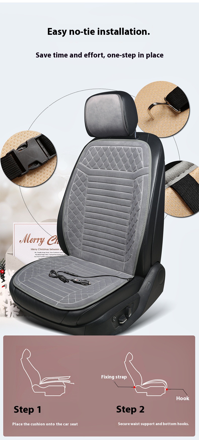 Heated Seat Cushion Fcc Certified Ce Winter Plush Cushion Car Plush Seat Cushion Car Accessories Winter Car Seat Cushion
