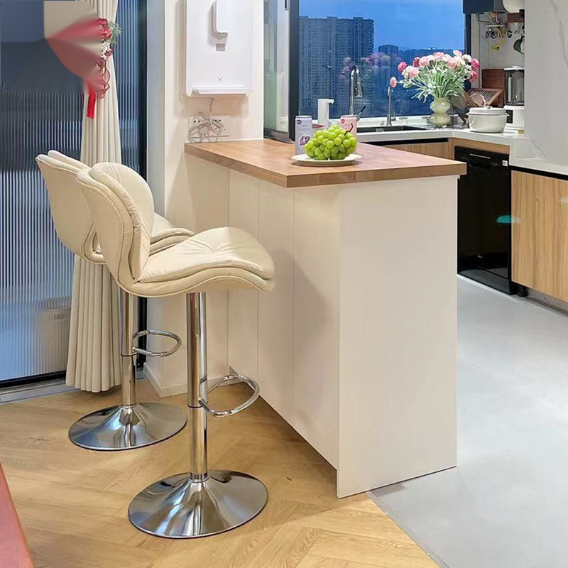 Waist Protection Comfortable Bar Chair Bar Chair Liftable Rotating High Stool Home Light Luxury High-grade Island Table Chair
