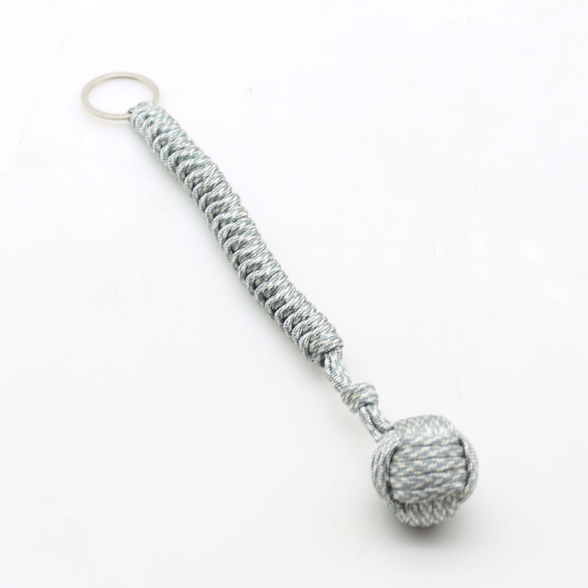 Paraguas cuerda tejida bola de acero serpiente nudo bola mono puño paraguas cuerda supervivencia al aire libre llavero paraguas cuerda colgante bola