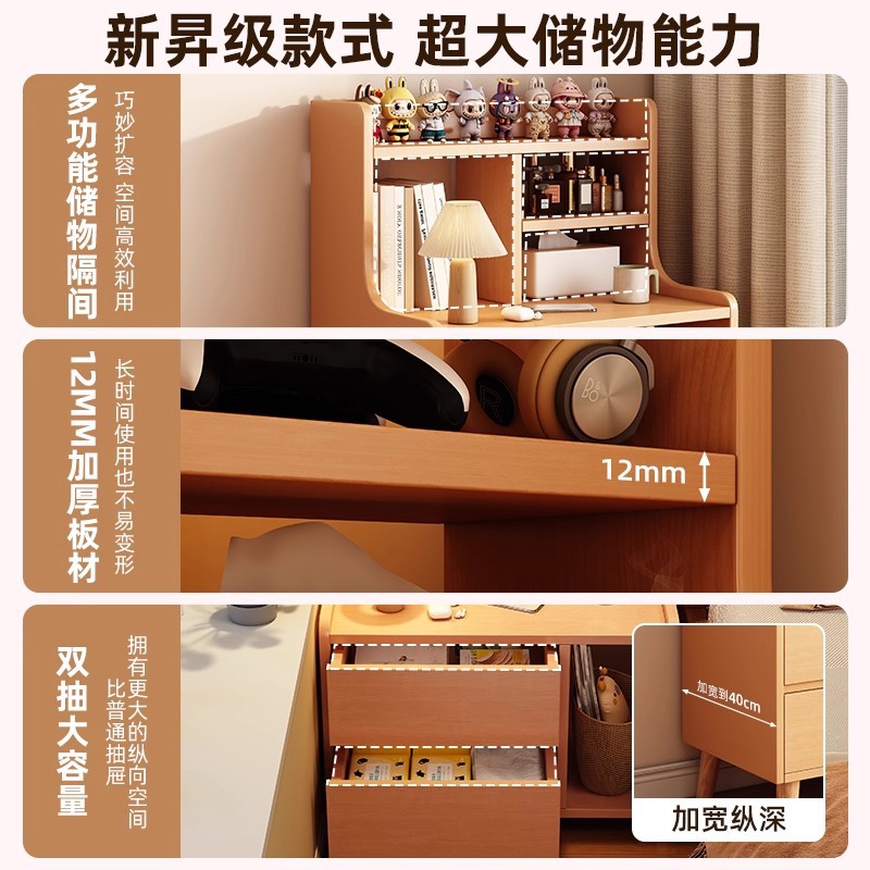 Mesa de cabecera moderna simple y pequeña simple gabinete de almacenamiento doméstico dormitorio pequeño gabinete junto a la cama estante de estante 2025 nuevo