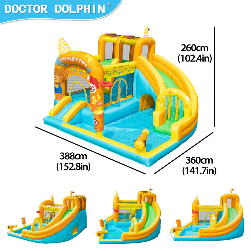 Doctor Pig| Castillo infláble para niños pequeños castillo interior infláble slide trampolín para niños castillo de rociador